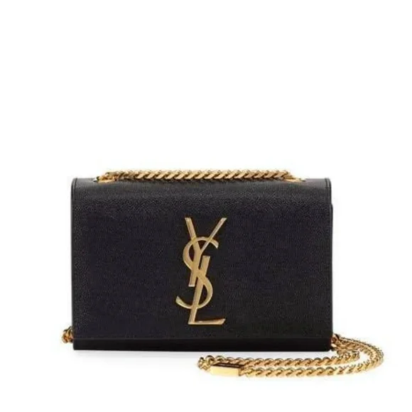 YSL Saint Laurent KATE SMALL CHAIN BAG IN GRAIN DE POUDRE LEATHER! MSRP$2,268 - Picture 13 of 16